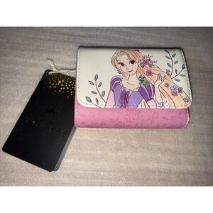 Disney Loungefly Tangled Trifold Snap Rapunzel Wallet NWT